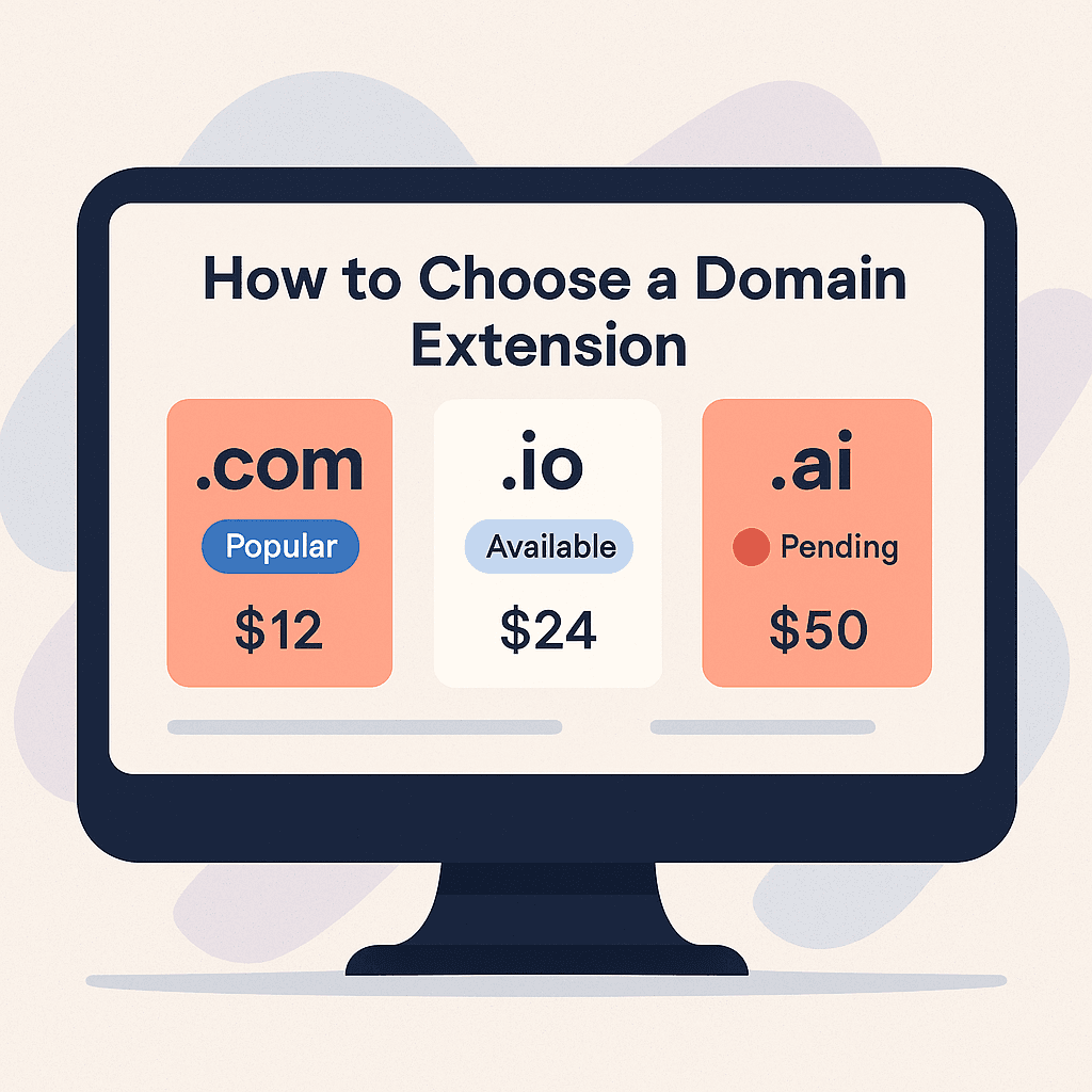 Best Domain Extensions for Your Business: .com vs .io vs .ai vs .co (2026 Guide)